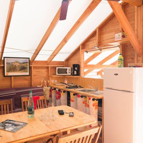 TENTE TOILE ET BOIS 4 personnes - Lodge 4p 2 ch *** Climatisé