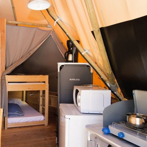 TENTE TOILE ET BOIS 4 personnes - Tipi 4pers 2ch **