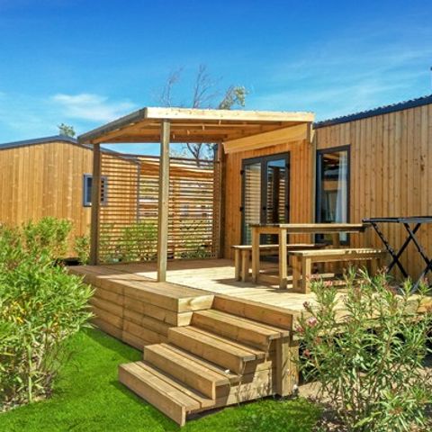 BUNGALOW 6 personnes - Classic XL | 3 Ch. | 6 Pers. | Terrasse simple | Clim. | TV