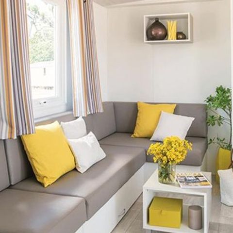 Mobilhome 6 personnes - Ultimate | 3 Ch. | 6 Pers. | Terrasse Lounge | 2 SDB | Clim. | TV