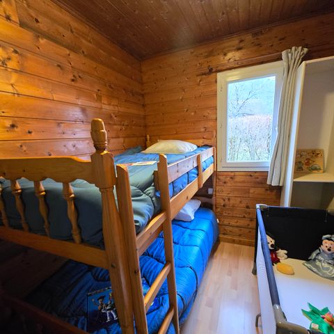 CHALET 5 personnes - Chalet Eden - (2 adultes, 2 enfants, 1 bébé: emplacement pour lit parapluie)