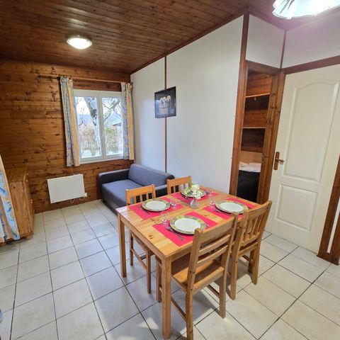 CHALET 5 personnes - Chalet Eden - (2 adultes, 2 enfants, 1 bébé: emplacement pour lit parapluie)