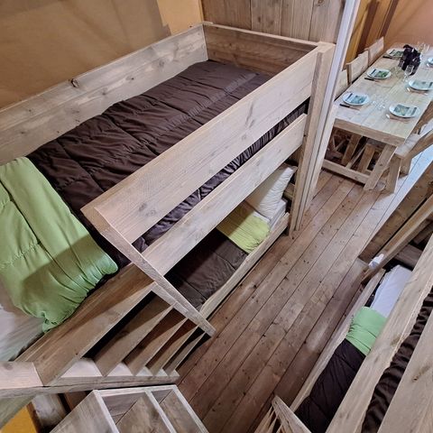 Tente en toile et en bois 6 personnes - Lodge SAFARI 6 pers