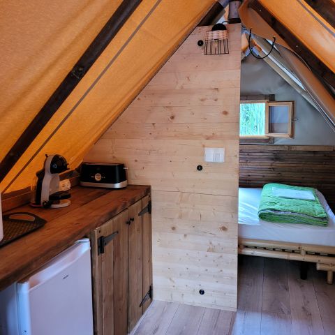 Tente en toile et en bois 2 personnes - Flo'Tente 2 pers
