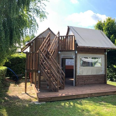 Tente en toile et en bois 6 personnes - Cabatente 4/6 pers