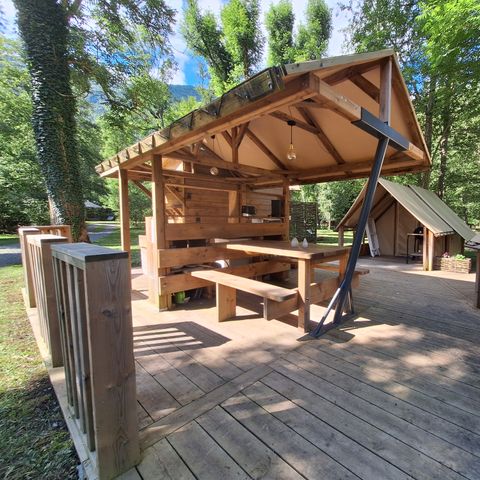 Tente en toile et en bois 4 personnes - Poly'tente 4 pers