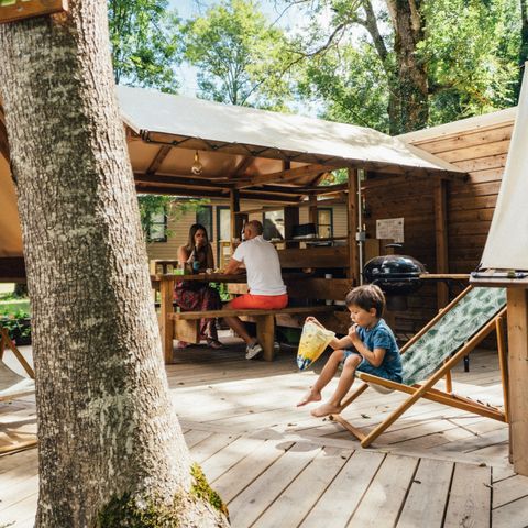 Tente en toile et en bois 4 personnes - Poly'tente 4 pers