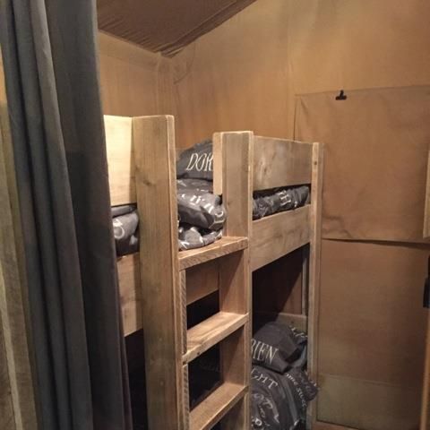Tente en toile et en bois 4 personnes - Lodge WOODY 4 pers