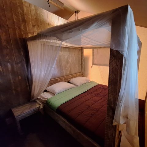 Tente en toile et en bois 4 personnes - Lodge Woody PMR ( accessible Handicapé) 4 pers