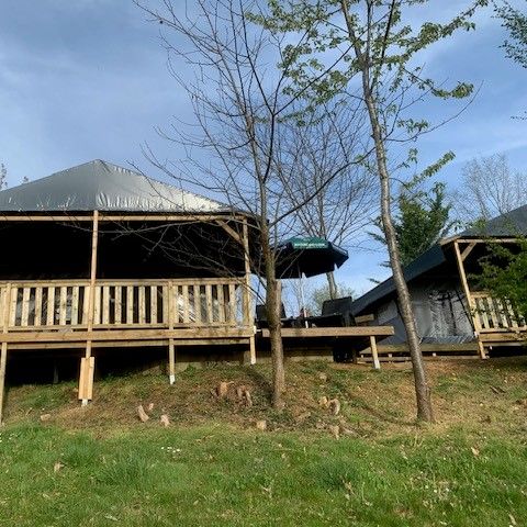 TENTE TOILE ET BOIS 6 personnes - Lodgetent, type LG+ jour de basculement mercredi