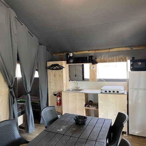 TENTE TOILE ET BOIS 6 personnes - Lodgetent, type LG+ jour de basculement samedi