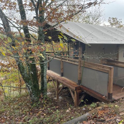 TENTE TOILE ET BOIS 5 personnes - Tente Kenya avec SDB