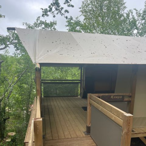TENTE TOILE ET BOIS 5 personnes - Tente Kenya avec SDB