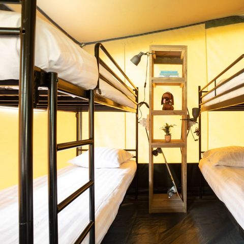 Tente en toile et en bois 6 personnes - Tente glamping Verney