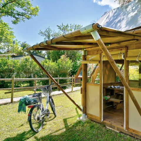 TENTE TOILE ET BOIS 2 personnes - Bivouac perché Cyclo 8m² 1 chambre ( sans sanitaires) 2 pers
