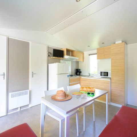BUNGALOW 4 personnes - Mobil-home Confort 27m² 2 chambres + terrasse couverte + climatisation + TV 4 pers