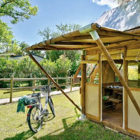 TENTE TOILE ET BOIS 2 personnes - BIVOUAC PERCHE CYCLO Sans sanitaires