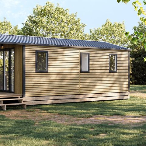BUNGALOW 4 personnes - COTTAGE Premium 2ch   29m² 2 chambres + TV + Lave-vaisselle + climatisation + plancha + terrasse XL