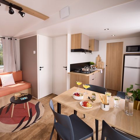 BUNGALOW 4 personnes - COTTAGE Premium 2ch   29m² 2 chambres + TV + Lave-vaisselle + climatisation + plancha + terrasse XL