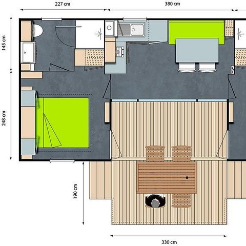 Mobilhome 4 personnes - LE PATIO