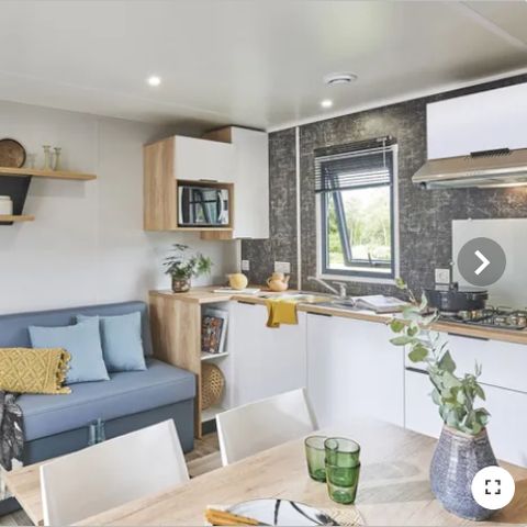 Mobilhome 4 personnes - Olivier (2023), 2 chambres 2salles de bain, grand salon (tv), terrasse, wifi