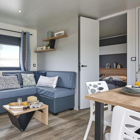 Mobilhome 4 personnes - Premium (2019)-2 chambres-grand salon TV, salle à manger,cuisine-grande terrasse-free WIFI