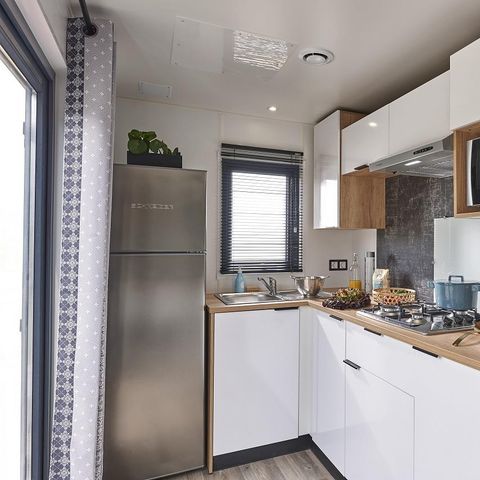 Mobilhome 4 personnes - Premium (2019)-2 chambres-grand salon TV, salle à manger,cuisine-grande terrasse-free WIFI