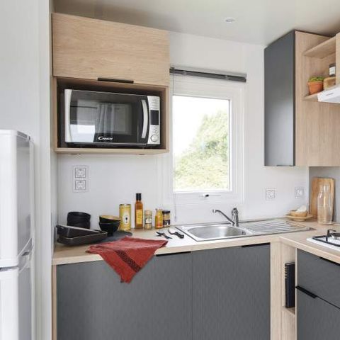 Mobilhome 4 personnes - L'ACACIA (2 chambres)dernière génération (2023) -terrasse intégrée - TV