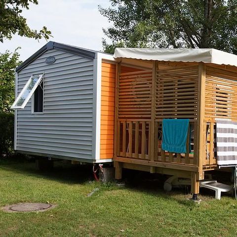 Mobilhome 6 personnes - Le Platane (3 chambres) + grande terrasse + TV