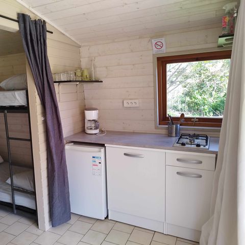 TENTE TOILE ET BOIS 3 personnes - HUTTE  (SANS SANITAIRES)