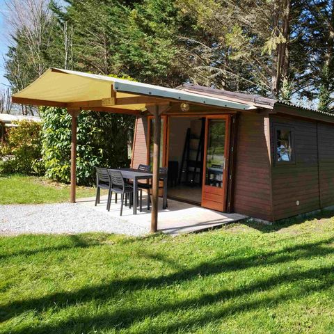 TENTE TOILE ET BOIS 4 personnes - HUTTE  (SANS SANITAIRES)