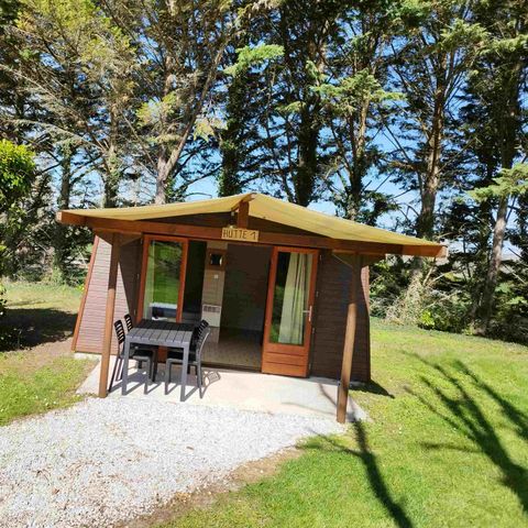 TENTE TOILE ET BOIS 5 personnes - HUTTE (SANS SANITAIRES)