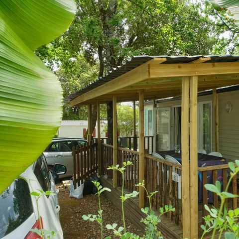 BUNGALOW 6 personnes - Confort 22-28m² - 2 chambres - terrasse couverte + TV*