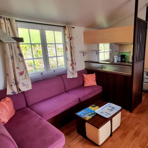 BUNGALOW 6 personnes - Premium 22-28m² - 2 chambres + TV + Terrasse couverte & draps jetables fournis