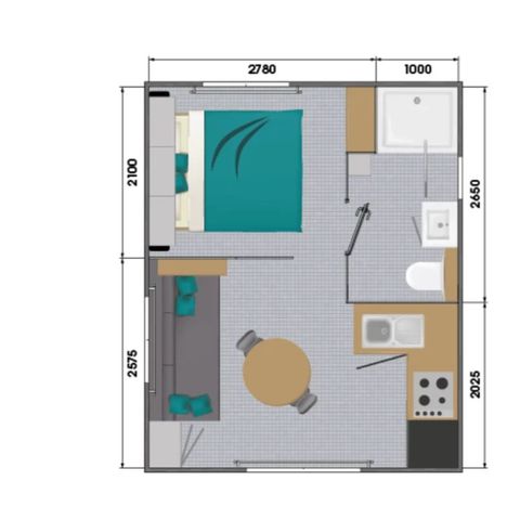 BUNGALOW 2 personnes - Mobile-home ATOLL**** 2 personnes