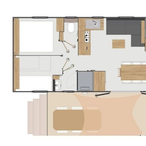 BUNGALOW 8 personnes - Mobile-Home ROSEE**** 8 personnes