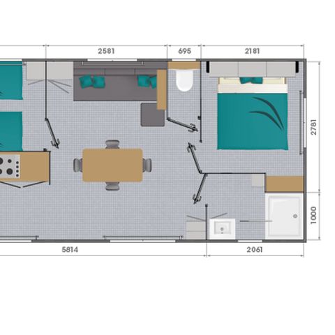 BUNGALOW 4 personnes - Loggia Premium 30m² avec clim