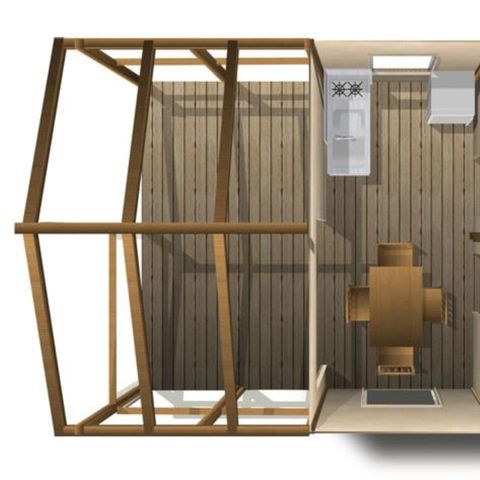 BUNGALOW 4 personnes - TOILÉ NATURE CLASSIC 20 m² sans sanitaires