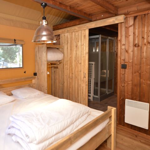 TENTE TOILE ET BOIS 8 personnes - Lodge PREMIUM BAHAMAS 8 personnes MEZZANINE