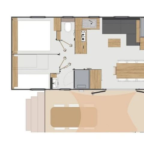 BUNGALOW 8 personnes - Mobile-home BARBUDA**** 8 personnes