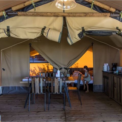 TENTE TOILE ET BOIS 5 personnes - Lodge Kenya 5 pers - 2 chambres