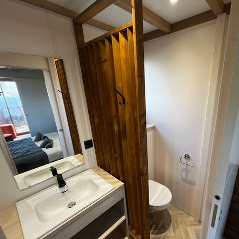 CHALET 7 personnes - Prestige 60 m² (3 chambres) dont terrasse couverte + Clim + TV + LV + Plancha