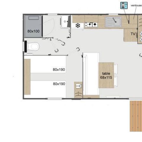 BUNGALOW 4 personnes - 2 chambres