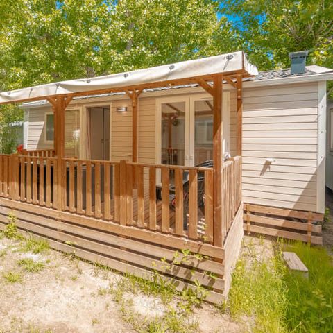 BUNGALOW 6 personnes - Mobil-home | Premium | 3 Ch. | 6 Pers. | Terrasse surélevée | Clim.