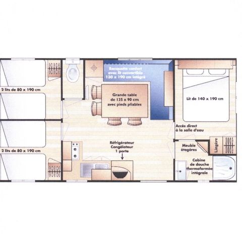 Mobilhome 8 personnes - Mobil-home super titania