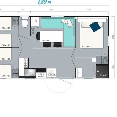 Mobilhome 6 personnes - Mobil-home super titania 3