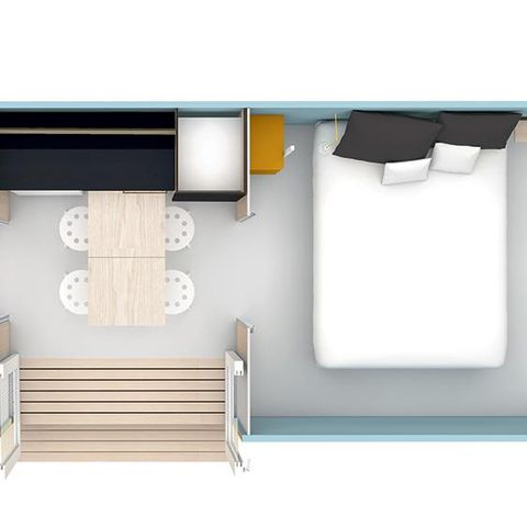 Tente en toile et en bois 2 personnes - Bungalow Coco sweet