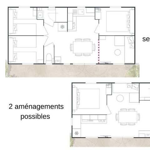 BUNGALOW 8 personnes - Loisir 3 chambres 33m²