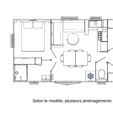BUNGALOW 8 personnes - Loisir 3 chambres 30m²
