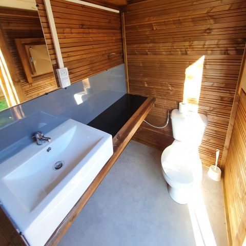 TENTE TOILE ET BOIS 4 personnes - Tente écolodge Standard 20m² - 2 chambres - terrasse couverte